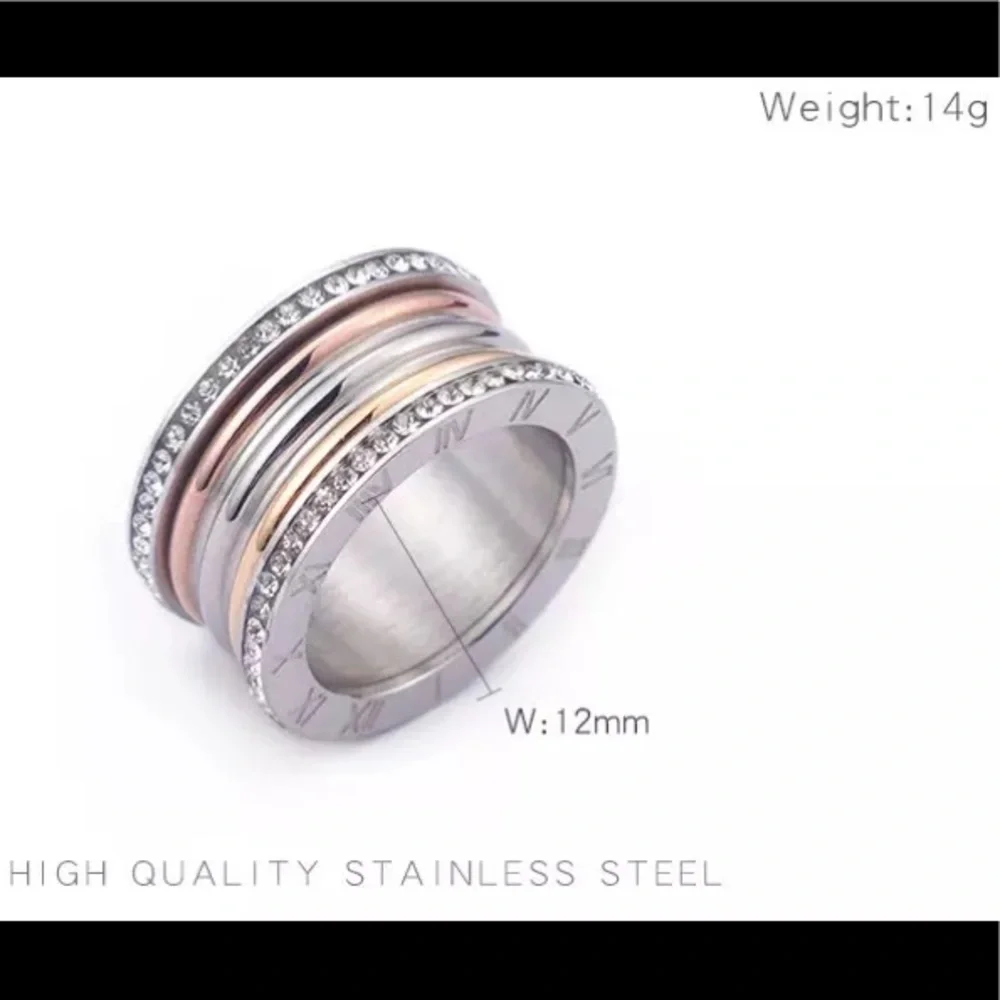 Roman Numeral Swarovski Crystals Stuck Up Eternity Gold Silver White Gold